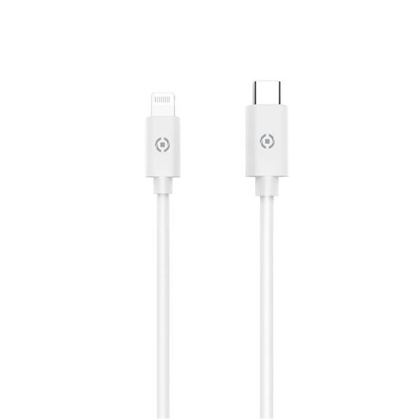 CELLY USB - lightning -TYPE C kabl, bela - USBLIGHTTYPECWH