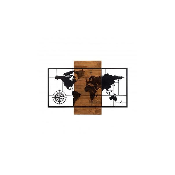 WALLXPERT Zidna dekoracija Mapa Wıth Compass - 181233