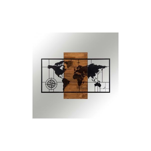 WALLXPERT Zidna dekoracija Mapa Wıth Compass - 181233