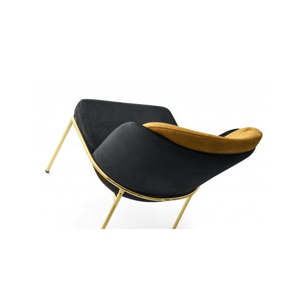 HANAH HOME Set trpezarijskih stolica 4/1 Dore 106 V4, crna/zlatna - 181257