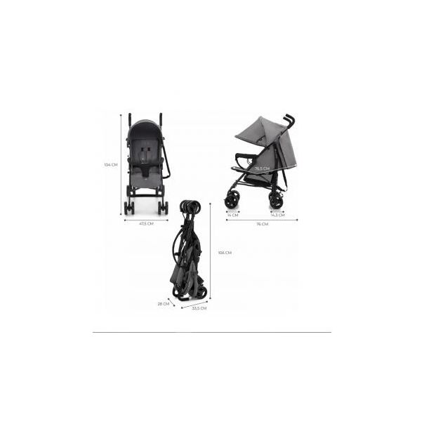 KINDERKRAFT Kolica za bebe Tik Stone Grey VRE49QX - 181531
