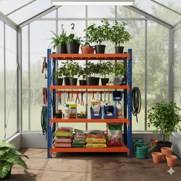 SuperHome 200x120x60cm 4x200kg Potpuno Metalna Montažna Polica - EP2889890