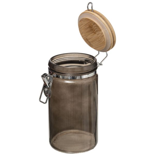 FIVE Tegla 1 L Modern 10x13,5x20 cm staklo prozirna crna - 181810B