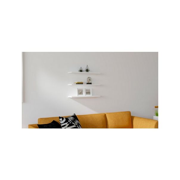 HANAH HOME Zidna polica Boss, bela - 181891