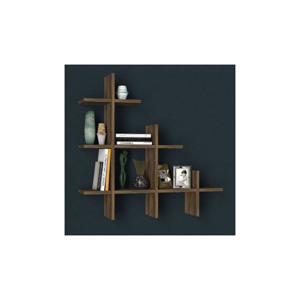 HANAH HOME Zidna polica Juke Walnut - 181897