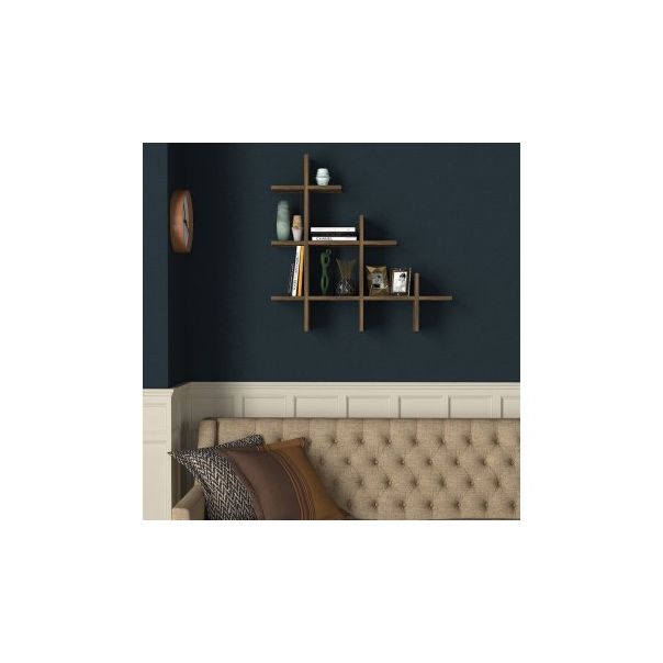 HANAH HOME Zidna polica Juke Walnut - 181897