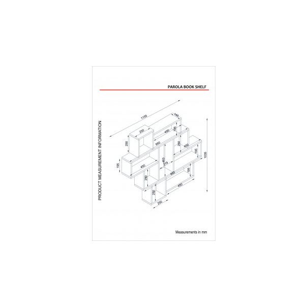 HANAH HOME Zidna polica Parola White - 181898