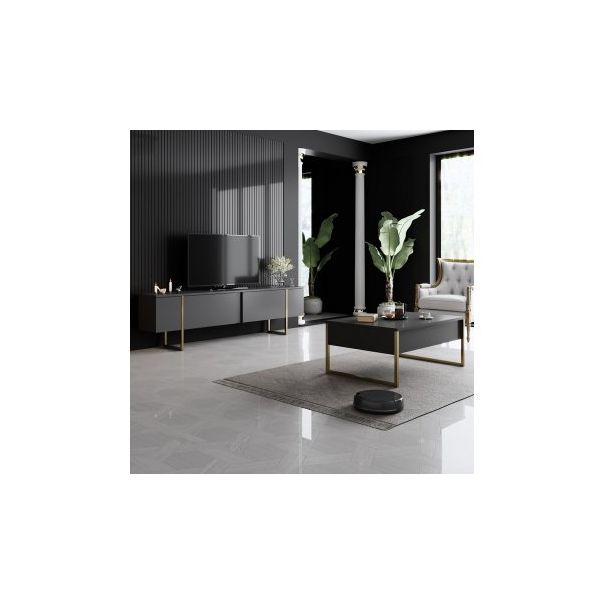HANAH HOME Sto za dnevnu sobu Luxe Anthracite Gold 1 - 182045