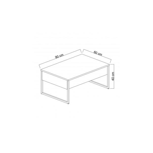 HANAH HOME Klub sto Luxe, braon/zlatna - 182047