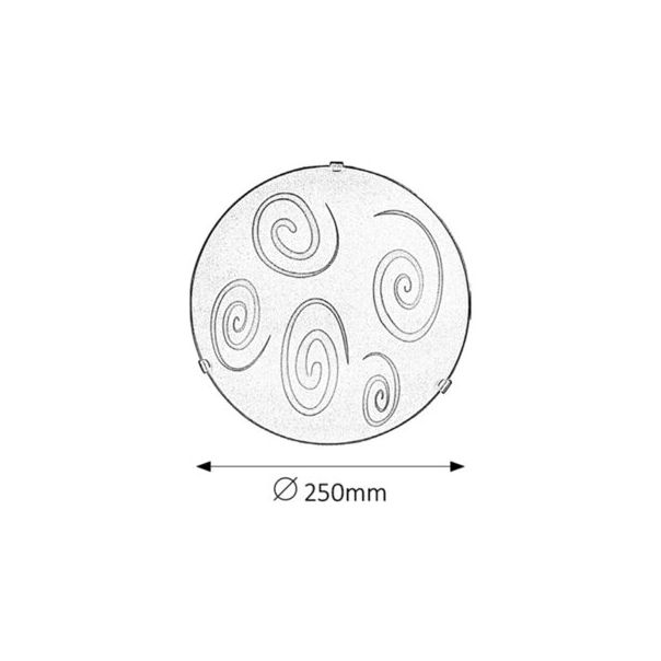 Rabalux Plafonjera Spiral E27 1x MAX 60W bela (1822) - 1822