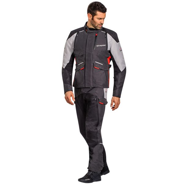 IXON Balder black gray red pantalone - 18232IXOGR