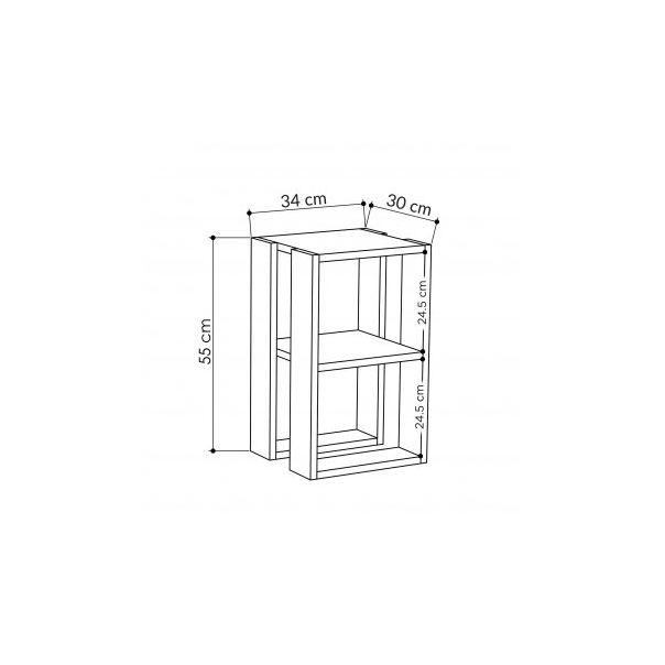 HANAH HOME Noćni stičić Lonie, bela - 182346