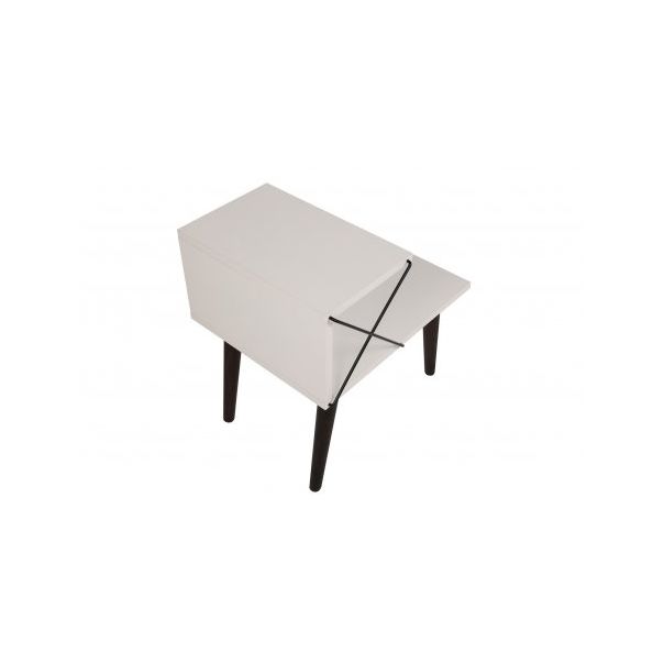 HANAH HOME Noćna polica Cross, bela - 182365