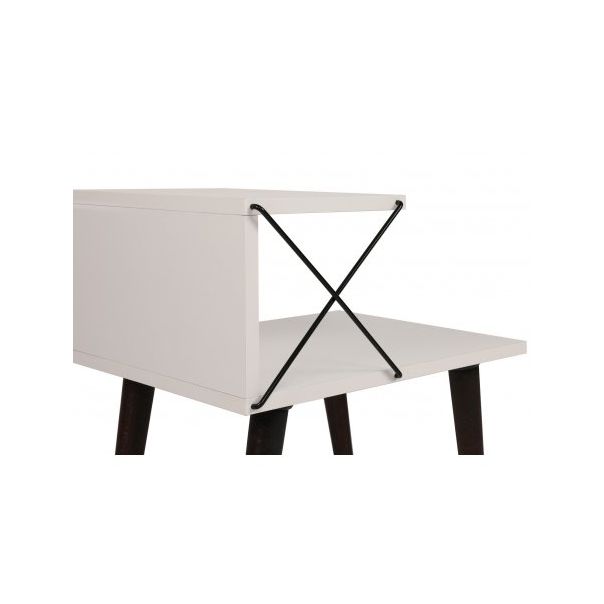 HANAH HOME Noćna polica Cross, bela - 182365