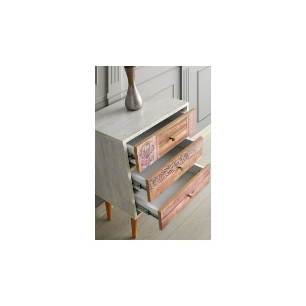 HANAH HOME Komoda Liza, braon/bela - 182377