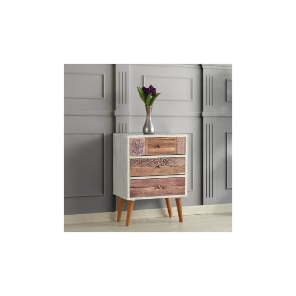 HANAH HOME Komoda Liza, braon/bela - 182377