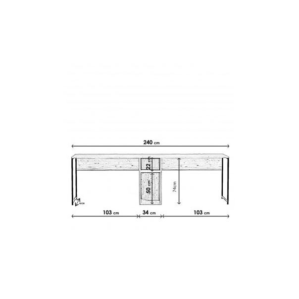 HANAH HOME Radni sto Ikili L196 - 182380