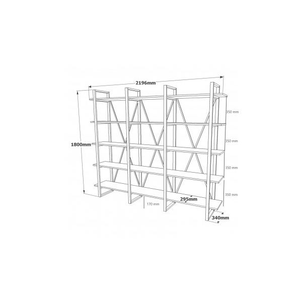 HANAH HOME Polica za knjige ML4 A - 182401
