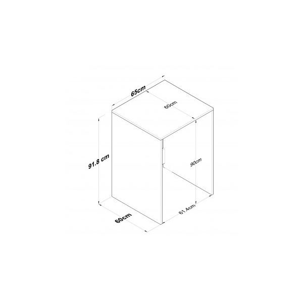 HANAH HOME Ormar za veš mašinu KD103 - 2341, braon/bela - 182420