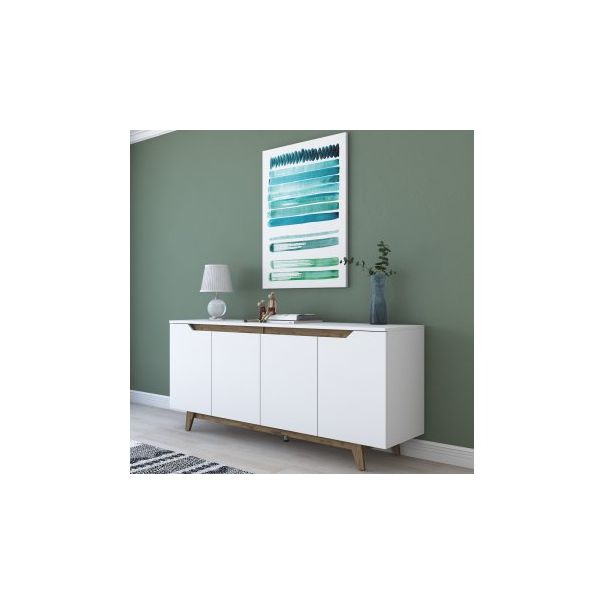 HANAH HOME Komoda GD102, bela/braon - 182422