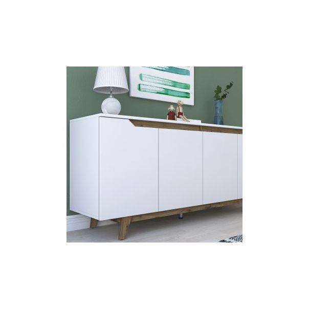 HANAH HOME Komoda GD102, bela/braon - 182422