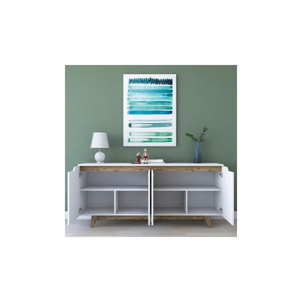 HANAH HOME Komoda GD102, bela/braon - 182422