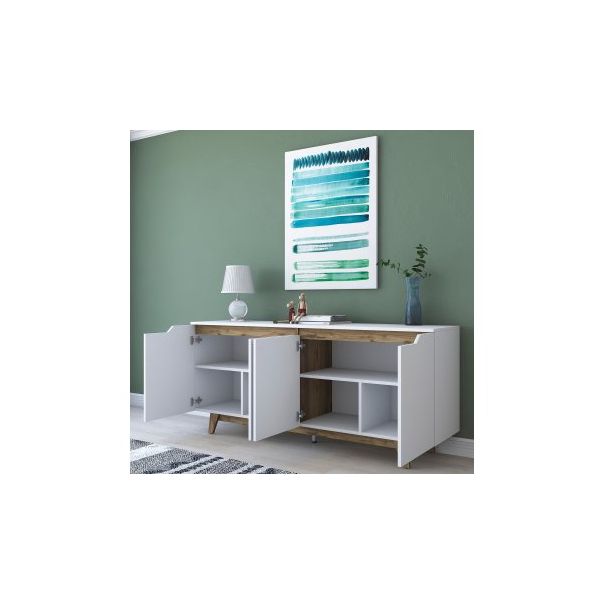 HANAH HOME Komoda GD102, bela/braon - 182422