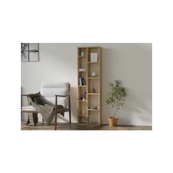 HANAH HOME Polica za knjige Tomi Sapphire Oak - 182534