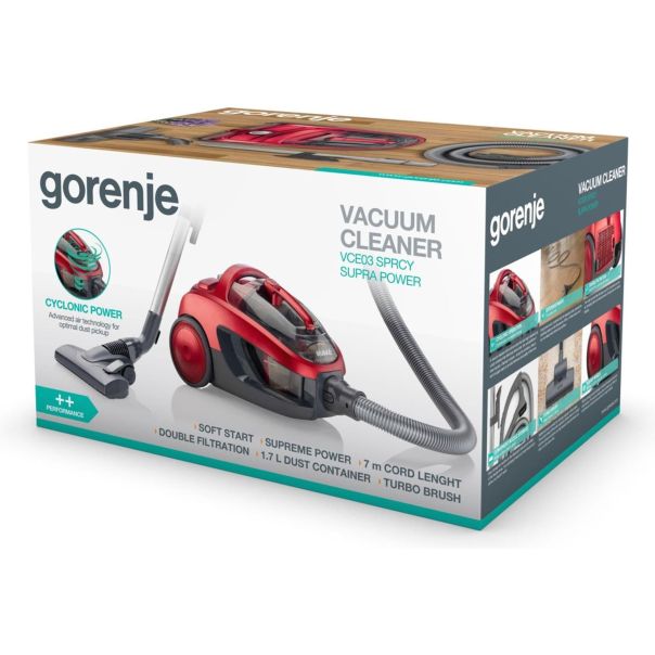 GORENJE Usisivač sa posudom za prašinu VCE03SPRCY - EP3072489