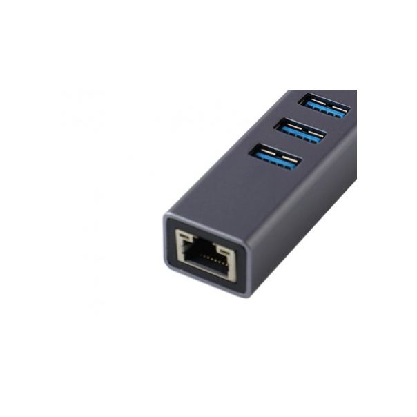 FAST ASIA Adapter TIP C na 3xUSB 3.0+RJ45 - 182720