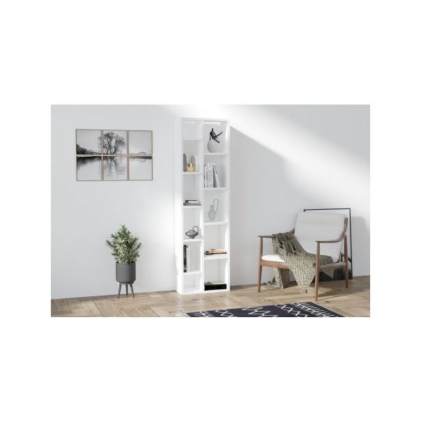 HANAH HOME Polica za knjige Tomi, bela - 183152