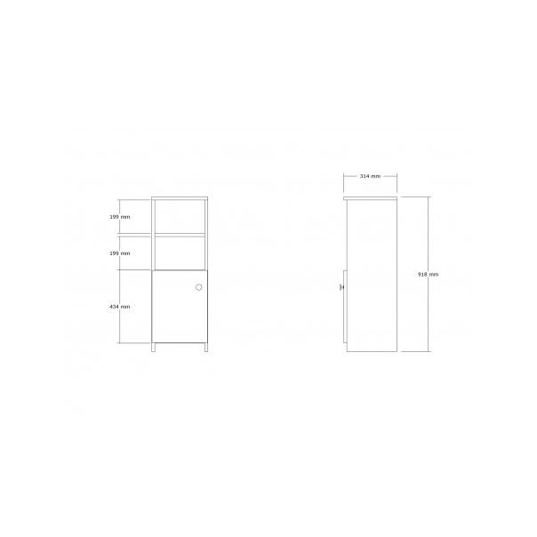 HANAH HOME Polica za knjige Owen Sapphire - 183154