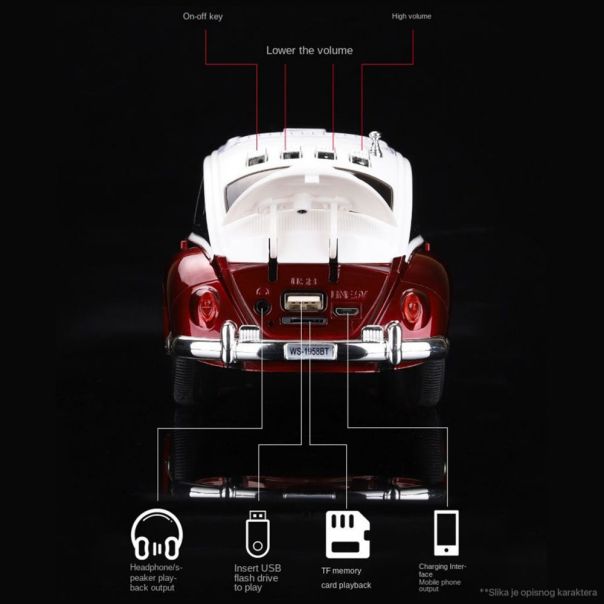 Bluetooth zvucnik WS-1958 zeleni - 218392