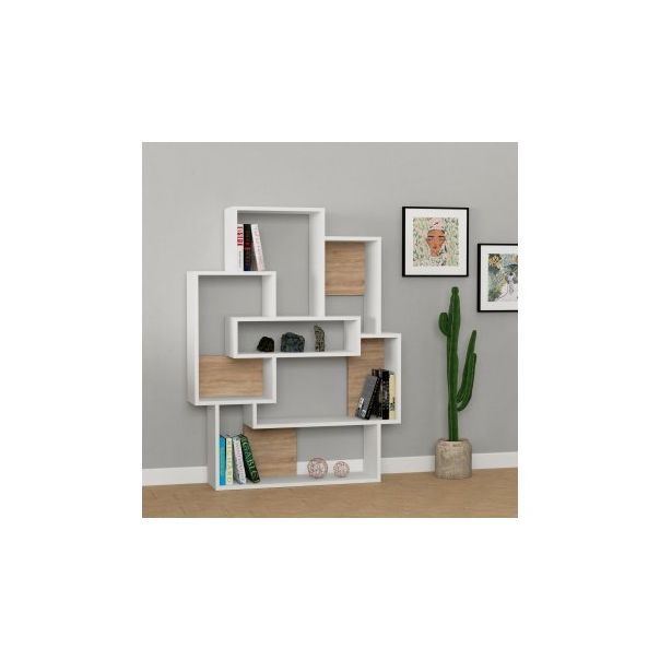 HANAH HOME Polica za knjige Barce White Oak - 183230