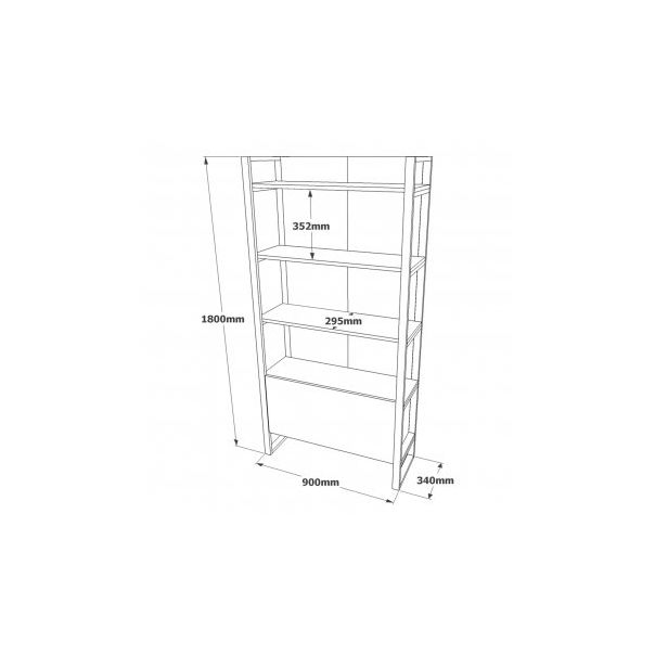 HANAH HOME Polica za knjige ML6 A - 183256