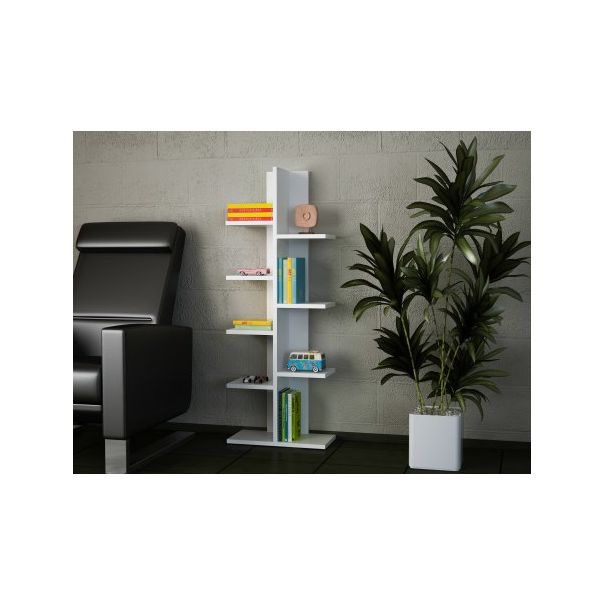 HANAH HOME Polica za knjige Tree White - 183421