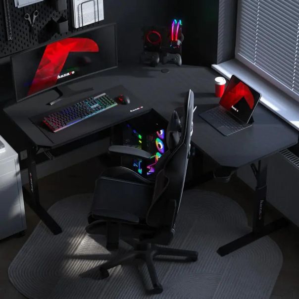 Huzaro Hero 7.3 Crni Električni podesivi sto 140x60cm - 1836-1-1-1-1