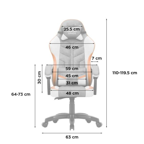 Huzaro Force 2.7 Siva Gaming stolica - 1838-1-1