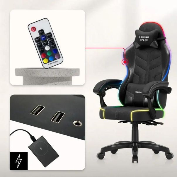 Huzaro Force 2.7 RGB Crna Gaming stolica - 1839-1