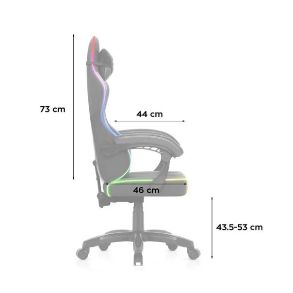 Huzaro Force 2.7 RGB Crna Gaming stolica - 1839-1