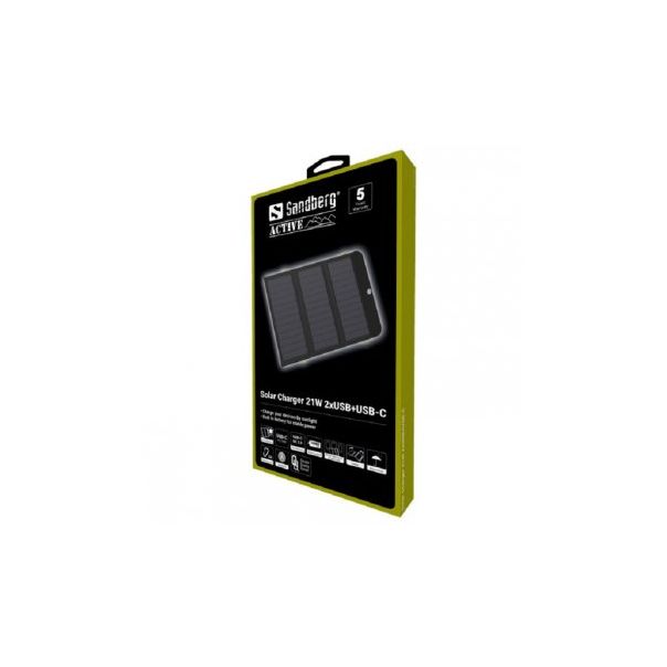 SANDBERG Solarni punjač 420-55 21W 2xUSB+USB-C - 184098