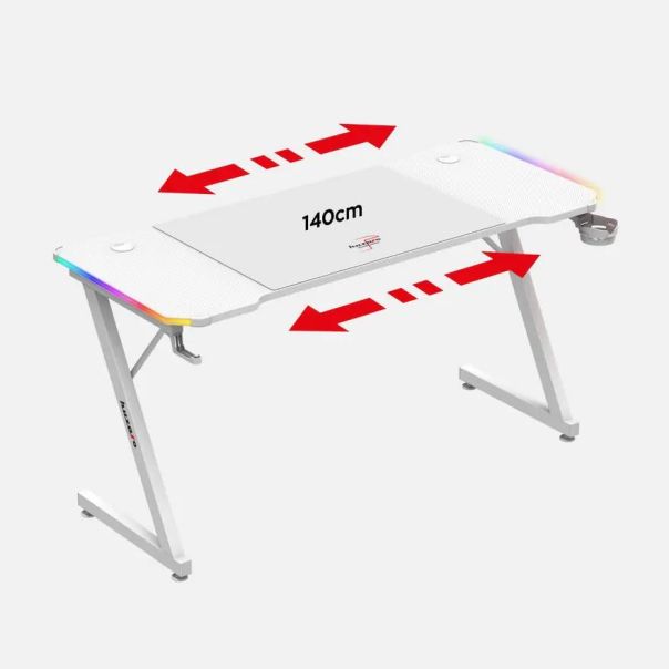 Huzaro Hero 3.3 Beli RGB Gaming sto 140x60cm - 1844-1-1-1
