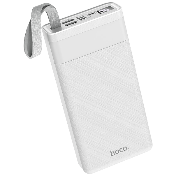 hoco. Power bank 30000mAh, Micro-USB / Tipe-C ulaz, lampa - J73 Powerful, bela - 18443