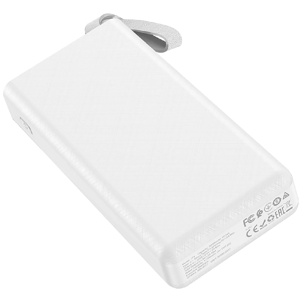 hoco. Power bank 30000mAh, Micro-USB / Tipe-C ulaz, lampa - J73 Powerful, bela - 18443