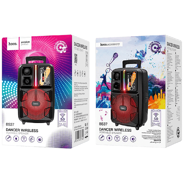 HOCO Bežični Bluetooth zvučnik sa mikrofonom - BS37 Dancer, crna - 18450