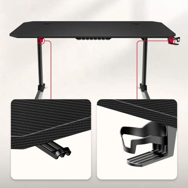 Huzaro Hero 4.7 Crni Gaming sto 160x75cm - 1849-1