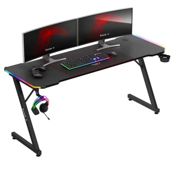 Huzaro Hero 4.8 Crni RGB Gaming sto 160x60cm - 1850-1