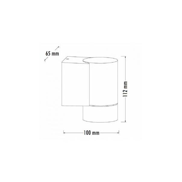 BB LINK Svetiljka A0801 zidna 1*GU10 IP54 bela - 185194-1