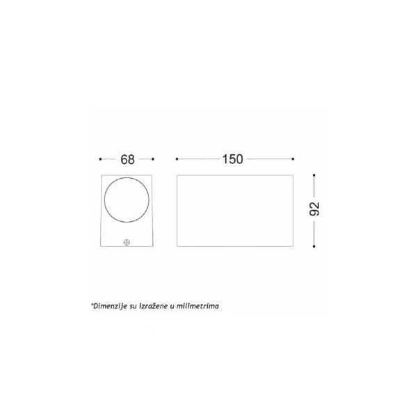 BB LINK Svetiljka A2204 zidna 2*GU10 IP44 bela - 185230