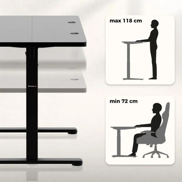 Huzaro Hero 8.1 Crni Električni podesivi sto - 1853-1